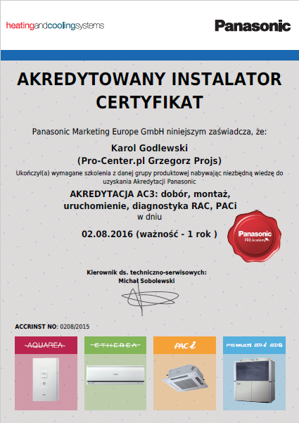 Akredytowany Instalator Panasonic